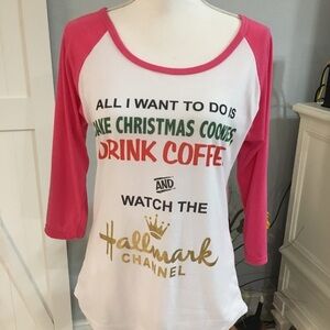 Sweet Gisele Christmas baseball style Tee.